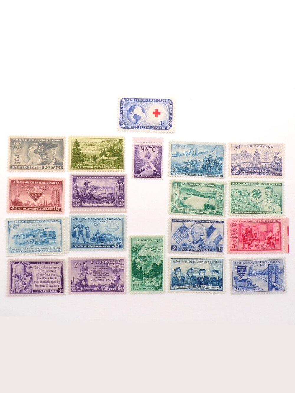 1951-52 United States Commemorative Stamp Year Set